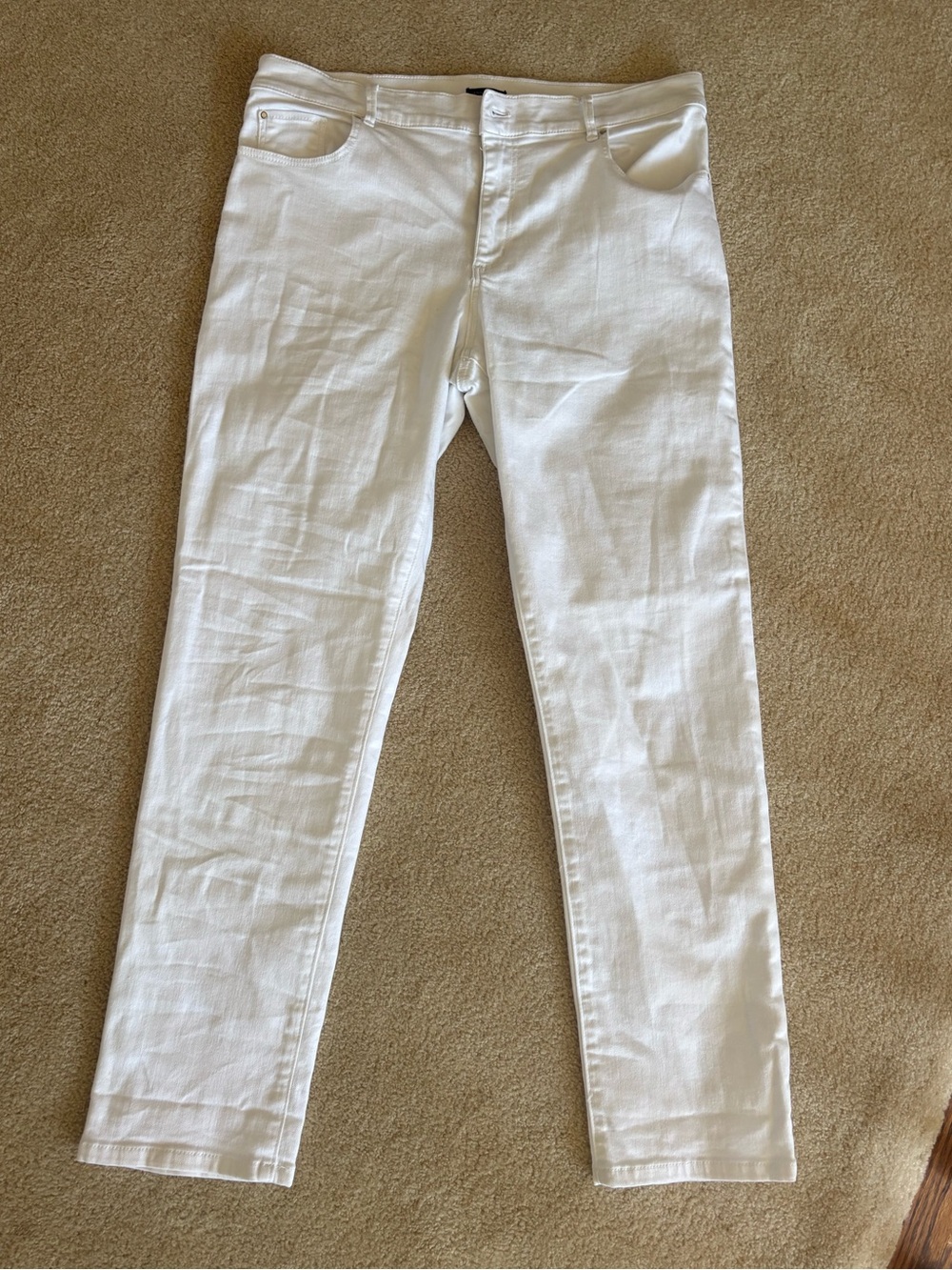 Ann Taylor Factory White High-Rise Jeans